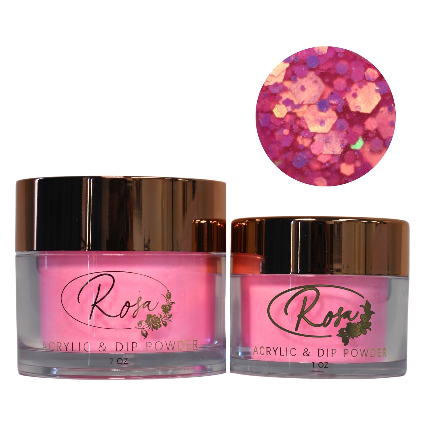 Pink Sequins Acrylic Powder & Dip Powder